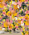 Oil Painted Floral Wallpaper, Seamless Pattern Mural, Oversized Custom Size Wall Art, Non-Woven, Non-Adhesive, Modern Wall Paper, Removable