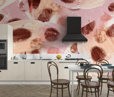 Colorful Paint Strokes Wallpaper, Seamless Pattern Mural, Oversized Custom Size Wall Art, Non-Woven, Non-Adhesive, Modern Wall Paper, Removable