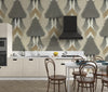 Ethnic Ikat Abstract Wallpaper, Seamless Pattern Tribal Mural, Oversized Custom Size Wall Art, Non-Woven, Non-Adhesive, Modern Wall Paper, Removable