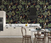 Exotic Plants and Birds Wallpaper, Forest Mural, Oversized Custom Size Wall Art, Non-Woven, Non-Adhesive, Modern Wall Paper, Removable