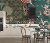 Patchwork Floral Pattern Wallpaper, Paisley and Indian Flowers Mural, Oversized Custom Size Wall Art, Non-Woven, Non-Adhesive, Modern Wall Paper, Removable