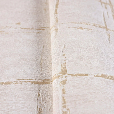 Light Beige Abstract Metallic Lines Wallpaper, 3D Deep Embosed Silver Gold Rustic Geometric Interior Decor - Walloro High End Wallcoverings & More