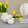 Light Color Striped Embossed Wallpaper, Jute Natural Color Linen Textured Wallcovering - Walloro High End Wallcoverings & More