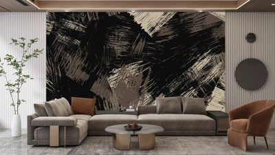 Elegant Paint Strokes Wallpaper, Seamless Pattern Mural, Oversized Custom Size Wall Art, Non-Woven, Non-Adhesive, Modern Wall Paper, Removable