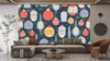 Christmas Decorations, Snowflakes Wallpaper, Seamless Pattern Mural, Oversized Custom Size Wall Art, Non-Woven, Non-Adhesive, Modern Wall Paper, Removable