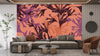 Hand Drawn Leaf Wallpaper, Seamless Pattern Mural, Oversized Custom Size Wall Art, Non-Woven, Non-Adhesive, Modern Wall Paper, Removable