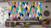Colorful Diverse People Crowd Wallpaper, Seamless Pattern Mural, Oversized Custom Size Wall Art, Non-Woven, Non-Adhesive, Modern Wall Paper, Removable