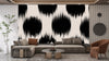 Black Brush Strokes Wallpaper, Seamless Pattern Mural, Oversized Custom Size Wall Art, Non-Woven, Non-Adhesive, Modern Wall Paper, Removable