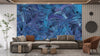 Dark Blue and Pink Wallpaper, Abstract Shapes Mural, Oversized Custom Size Wall Art, Non-Woven, Non-Adhesive, Modern Wall Paper, Removable
