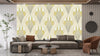 Ethnic Ikat Wallpaper, Yellow Boho Mural, Oversized Custom Size Wall Art, Non-Woven, Non-Adhesive, Modern Wall Paper, Removable