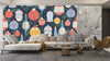 Christmas Decorations, Snowflakes Wallpaper, Seamless Pattern Mural, Oversized Custom Size Wall Art, Non-Woven, Non-Adhesive, Modern Wall Paper, Removable