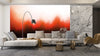 Ink Painting Dark Fire Wallpaper, Traditional Japanese Mural, Oversized Custom Size Wall Art, Non-Woven, Non-Adhesive, Modern Wall Paper, Removable