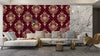 Royal Victorian Damask Wallpaper, Seamless Pattern Mural, Oversized Custom Size Wall Art, Non-Woven, Non-Adhesive, Modern Wall Paper, Removable