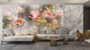 Delicate Water Lilies Wallpaper, Textured Background Mural, Oversized Custom Size Wall Art, Non-Woven, Non-Adhesive, Modern Wall Paper, Removable
