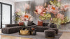 Delicate Water Lilies Wallpaper, Textured Background Mural, Oversized Custom Size Wall Art, Non-Woven, Non-Adhesive, Modern Wall Paper, Removable
