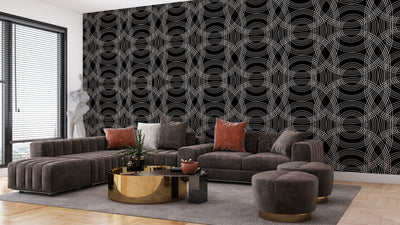 Modern Geometric Wallpaper, Seamless Pattern Mural, Oversized Custom Size Wall Art, Non-Woven, Non-Adhesive, Modern Wall Paper, Removable