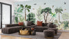 Chinoiserie Wallpaper, Birds, Jungle Mural, Oversized Custom Size Wall Art, Non-Woven, Non-Adhesive, Modern Wall Paper, Removable