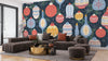 Christmas Decorations, Snowflakes Wallpaper, Seamless Pattern Mural, Oversized Custom Size Wall Art, Non-Woven, Non-Adhesive, Modern Wall Paper, Removable