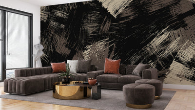 Elegant Paint Strokes Wallpaper, Seamless Pattern Mural, Oversized Custom Size Wall Art, Non-Woven, Non-Adhesive, Modern Wall Paper, Removable