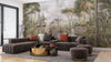Toscana Garden Wallpaper, Plants and Trees Mural, Oversized Custom Size Wall Art, Non-Woven, Non-Adhesive, Modern Wall Paper, Removable