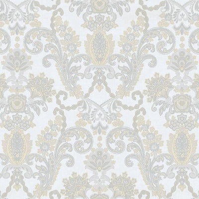 Luxury Deep Embossed Striped Wallpaper, Shiny Light Color Damask 3D Textured Wallcovering, Traditional, Large 114 sq ft Roll, Accent Wall - Walloro High End Wallcoverings & More