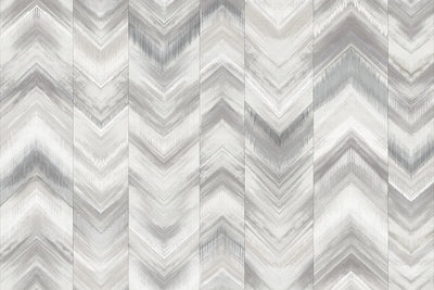 Modern Chevron Wall Mural, White Oversized Large Herringbone Wallpaper, Custom Size Geometric Wall Covering, Non-Woven, Non-Pasted, Removable - Walloro High End Wallcoverings & More