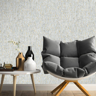 Modern Cork Embossed Wallpaper, Rich Textured Wallcovering, Gray, Traditional, Camper Van Log Cabin Decor, Large 114 sq ft Roll, Washable - Walloro High End Wallcoverings & More