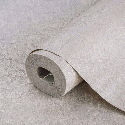 Modern Gray Embossed Wallpaper, Home Wall Decor, Aesthetic Wallpaper, Textured Wallcovering Non-Adhesive - 41.7”W X 393”H - Walloro High End Wallcoverings & More