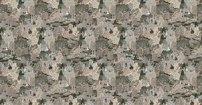 Modern Landscape Trees Wall Mural,Light Green Village Wallpaper, Extra Large Custom Size Wall Art, Non-Woven, Non-Adhesive, Removable, Washable - Walloro High End Wallcoverings & More