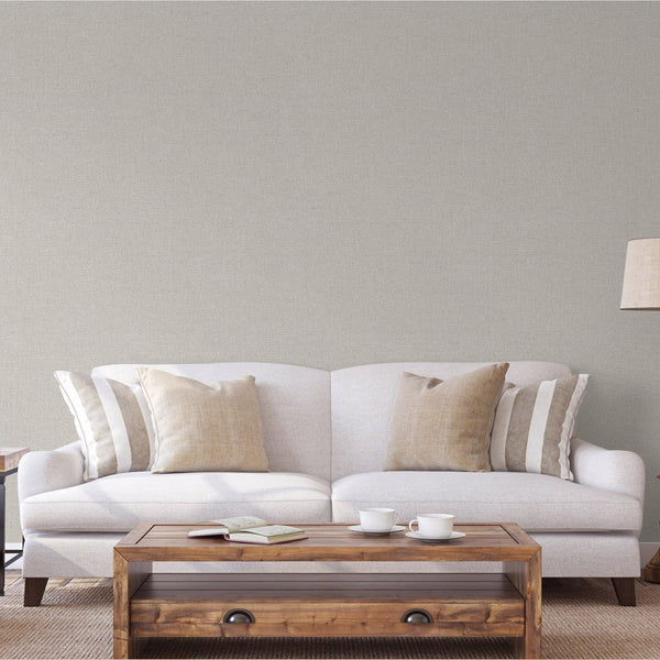 Plain Solid Color Textured Wallpaper, Gray Modern Minimalist Wallcovering, Washable Roll, Large 114 sq ft Roll - Walloro High End Wallcoverings & More