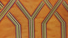 Geometric Wallpaper, 3D Embossed Modern Flocked Wallcovering, Orange, Silver Fabric Touch Contemporary Washable, Extra Large 177 sq ft Roll
