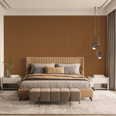 PS Gold Wood Grain Wall Panel, PS Wall Home Decoration Panel-Premium Quality - Walloro High End Wallcoverings & More