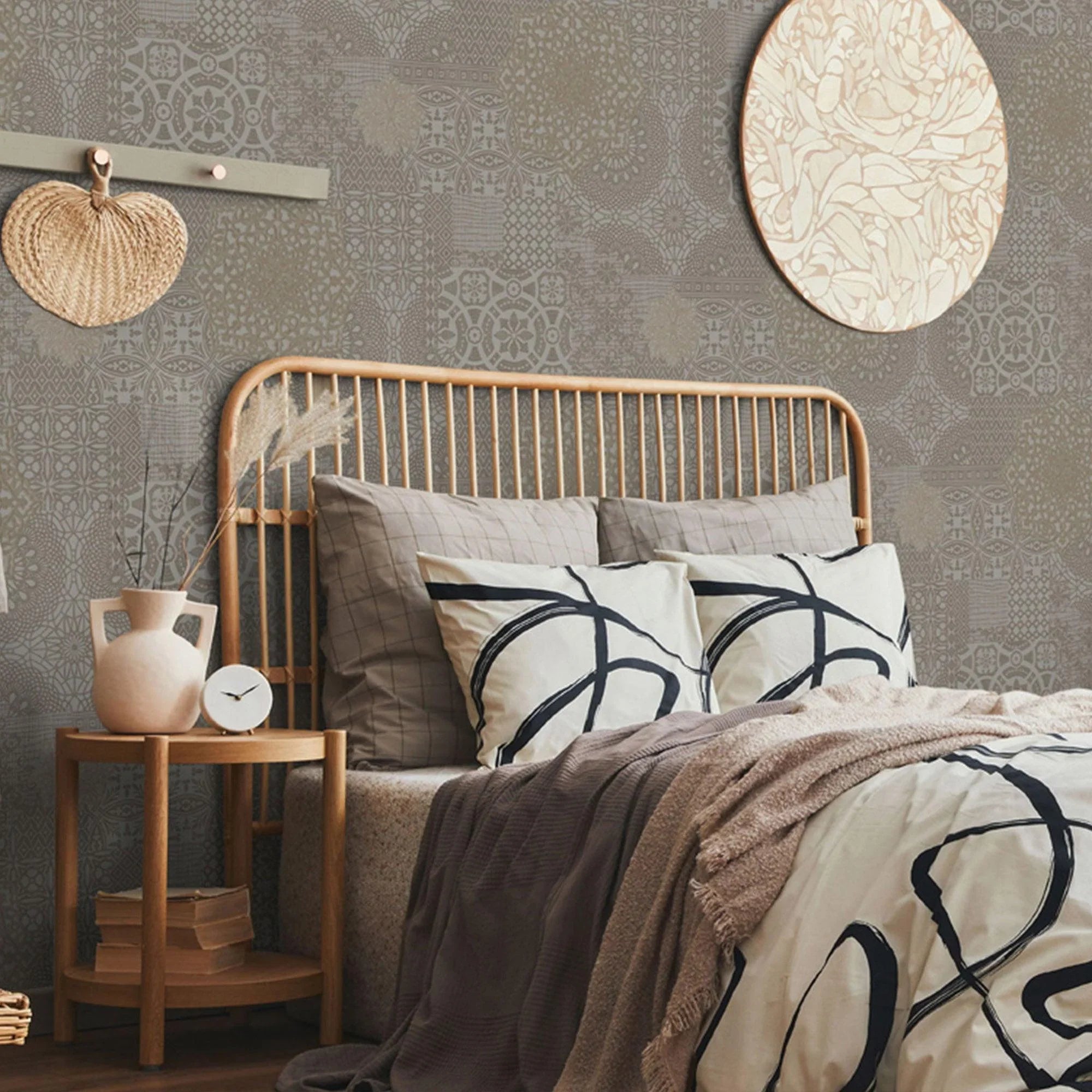 quilted look wallpaper