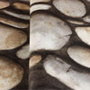Realistic Embossed Oval Stone Wallpaper, Gray, Tan Farmhouse, Lodge Home Interior Design Wallcovering - Walloro High End Wallcoverings & More
