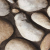 Realistic Embossed Oval Stone Wallpaper, Gray, Tan Farmhouse, Lodge Home Interior Design Wallcovering - Walloro High End Wallcoverings & More