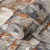 Rusted Metallic Stone Wallpaper, Realistic 3D Embossed Wall Decor, Industrial Aesthetic Wallcovering - Walloro High End Wallcoverings & More