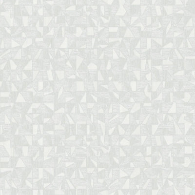 Shimmering Geometric Shapes Wallpaper, Cream Deep Embossed Asymmetrical Design Wallcovering - Walloro High End Wallcoverings & More