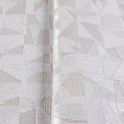 Shimmering Geometric Shapes Wallpaper, Light Gray Deep Embossed Asymmetrical Design Wallcovering - Walloro High End Wallcoverings & More