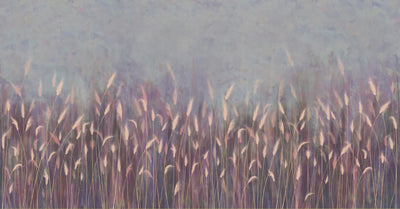 Swaying Wheat Field Wall Mural, Purple Windy Wheat Wallpaper, Large Nature Custom Size Wall Covering, Non-Woven, Non-Pasted, Removable, Washable - Walloro High End Wallcoverings & More