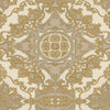 Timeless Design 3D Embossed Damask Wallpaper, Gold, Cream Luxury Velvet Feeling Wallcovering, Large 114 sq ft Roll - Walloro High End Wallcoverings & More