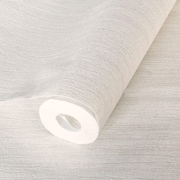 Timeless Embossed Solid Color Wallpaper, White Sparkling Glitter 3D Textured Wall Decor, Washable, Hotel Collection Wall Decoration - Walloro High End Wallcoverings & More