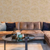 Timeless Velvet Feel Damask Embossed Wallpaper, Cream, Light Gold 3D Textured, Flocked, Washable, Luxury Wall Decoration - Walloro High End Wallcoverings & More