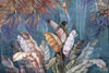 Tree Leaves Wall Mural, Blue Extra Large Wallpaper, Custom Size Wall Covering, Non-Woven, Non-Adhesive, Removable, Washable, Modern Stylish - Walloro High End Wallcoverings & More
