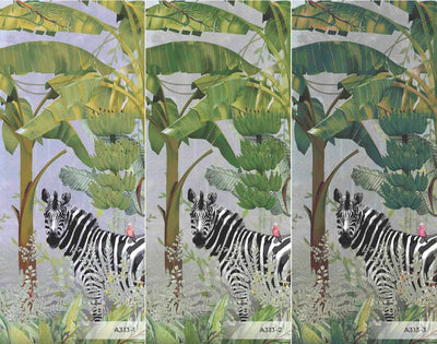 Tropical Forest Wall Mural, Flamingos, Zebra, Animals Wallpaper, Custom Size, Light Green Oversized Print, Wall Art, Nature Theme, Jungle, Removable - Walloro High End Wallcoverings & More