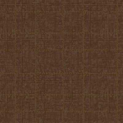 Velvet Stich Embossed Geometric Cubic Dark Brown,Home Wall Decor, Aesthetic Wallpaper, Textured Wallcovering Non-Adhesive and Non-Peel - Walloro High End Wallcoverings & More