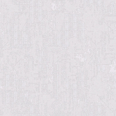 White Distressed Solid Color Wallpaper, 3D Embossed Shiny Wallcovering, Weathered Effect - Walloro High End Wallcoverings & More