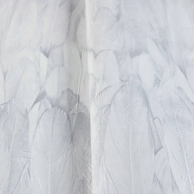 White Feathers Pattern Embossed Wallpaper, Tropical 3D Textured Birds Vivid Wallcovering - Walloro High End Wallcoverings & More