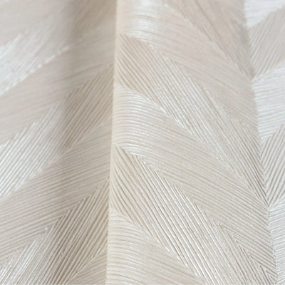 White Shiny Chevron Wallpaper, Deep Embossed Luxury Shimmering Geometric Pattern Wall Paper, Large Non-Pasted 114 sq ft Roll - Walloro High End Wallcoverings & More