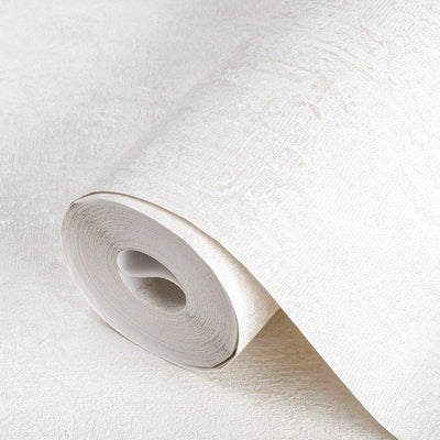 White Stylish Distressed 3D Embossed Wallpaper, Farmhouse Rustic Textured Wallcovering - Walloro High End Wallcoverings & More